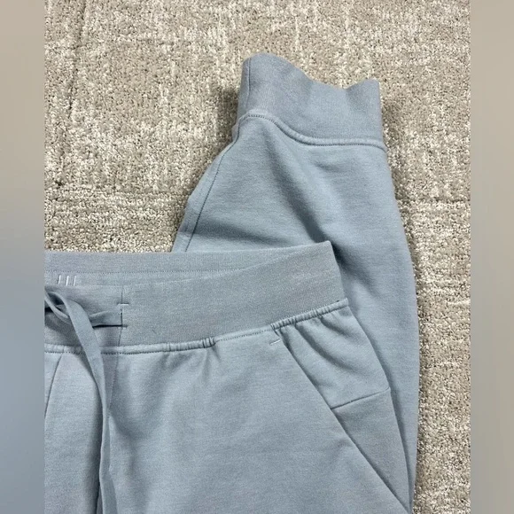 Lululemon Mens City Sweat Pull On waist Tie Work Out Jogger Blue Gray Sz M